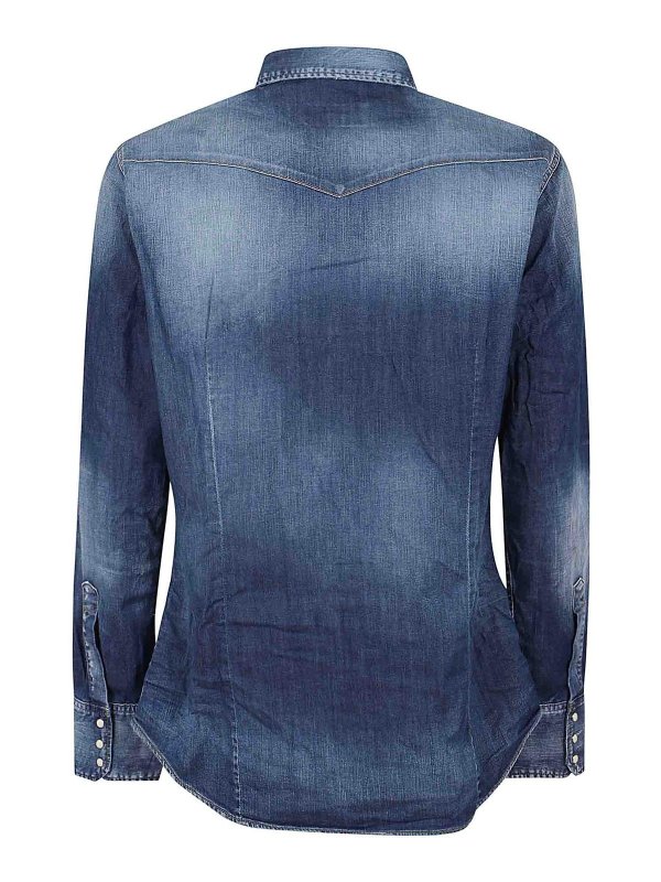 DSQUARED2: シャツ online - シャツ - ダークブルー
