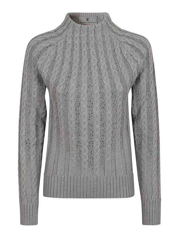 ERMANNO SCERVINO: Rollkragenpullover  und Polo-Ausschnitt - Rollkragenpullover - Grau