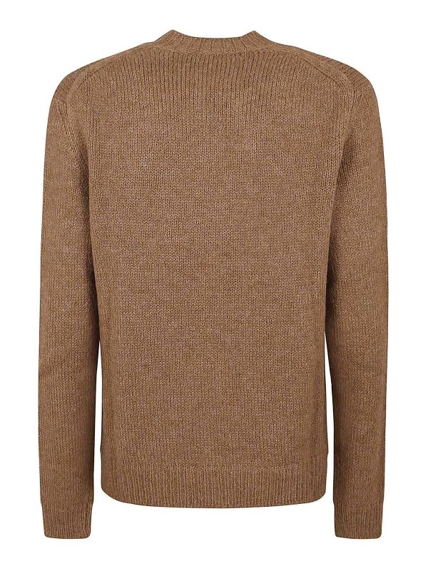 JIL SANDER: Strickpullover mit Rundhalsausschnitt online - Rundhalspullover - Beige