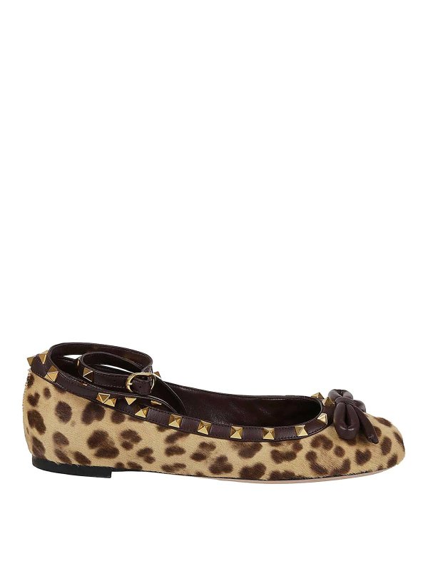 VALENTINO GARAVANI: flat shoes - Leopard printed flats