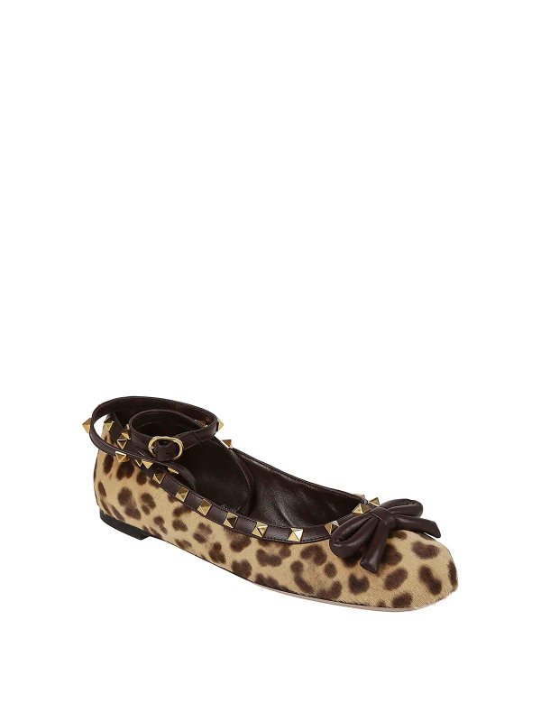 VALENTINO GARAVANI: flat shoes online - Leopard printed flats