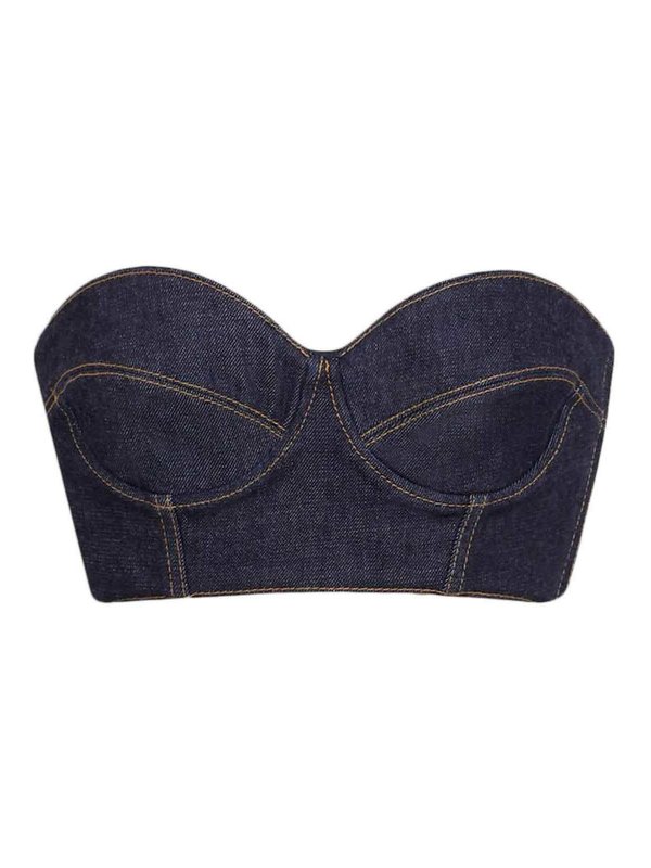 Alaïa: Tops & Tank tops - Denim top