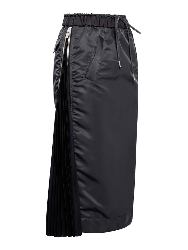 The Best Shops Sacai: Knielange und Midi Röcke - Midirock - Schwarz