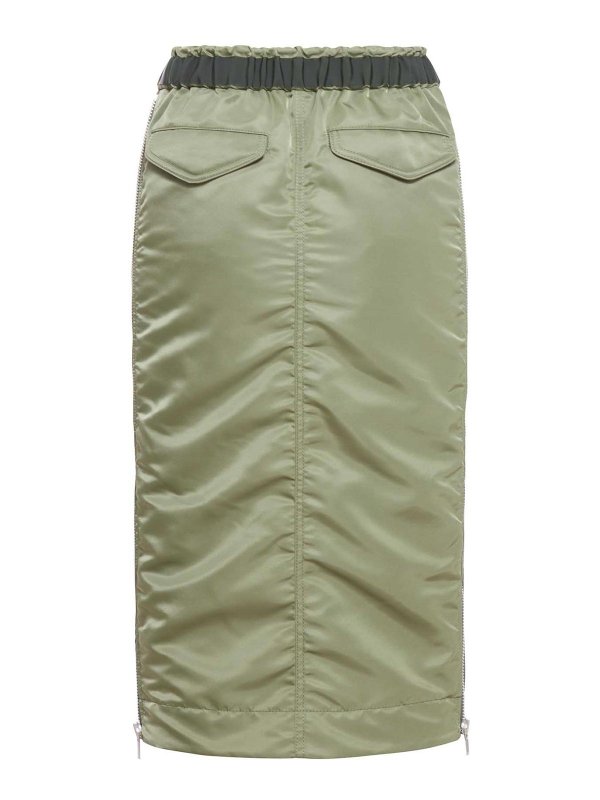 Sacai: Faldas media pierna y semilargas online - Falda Semilarga - Marrón Claro