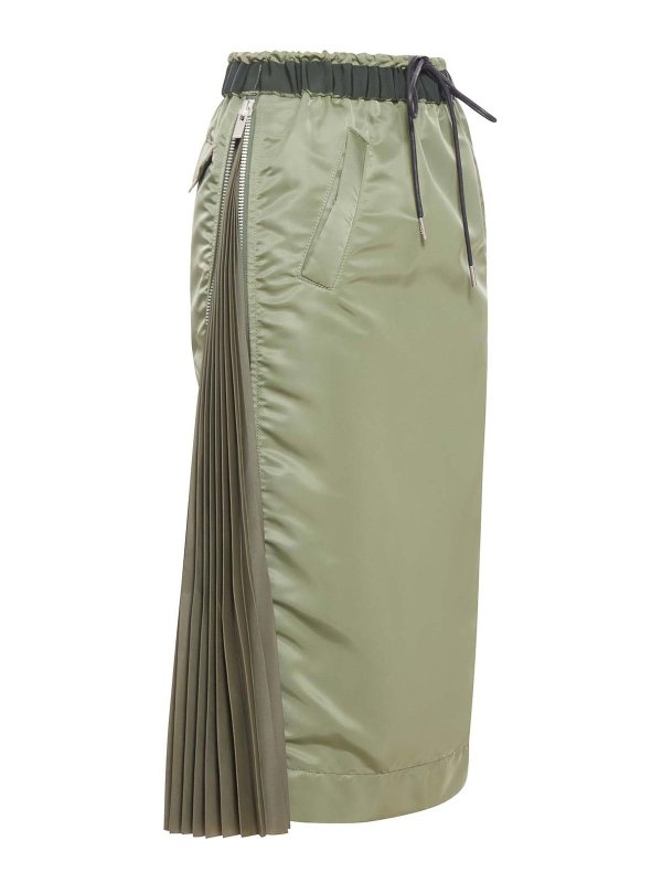 The Best Shops Sacai: Faldas media pierna y semilargas - Falda Semilarga - Marrón Claro