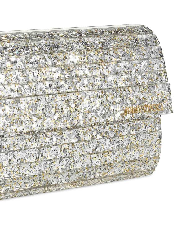 クラッチバッグ - 銀 shop online: JIMMY CHOO