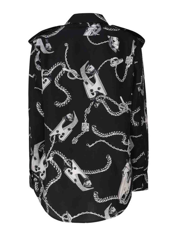 BURBERRY: shirts online - Silk Shirt With Knight Pattern