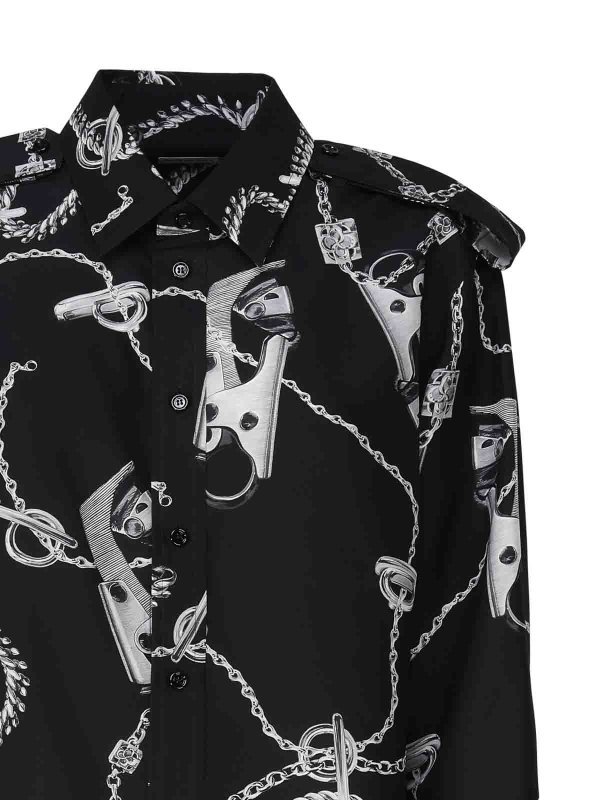 The Best Shops BURBERRY: shirts - Silk Shirt With Knight Pattern