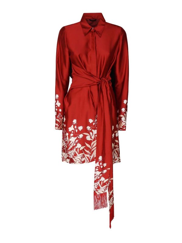 GUESS: Knielange Kleider - Knielanges Kleid - Rot