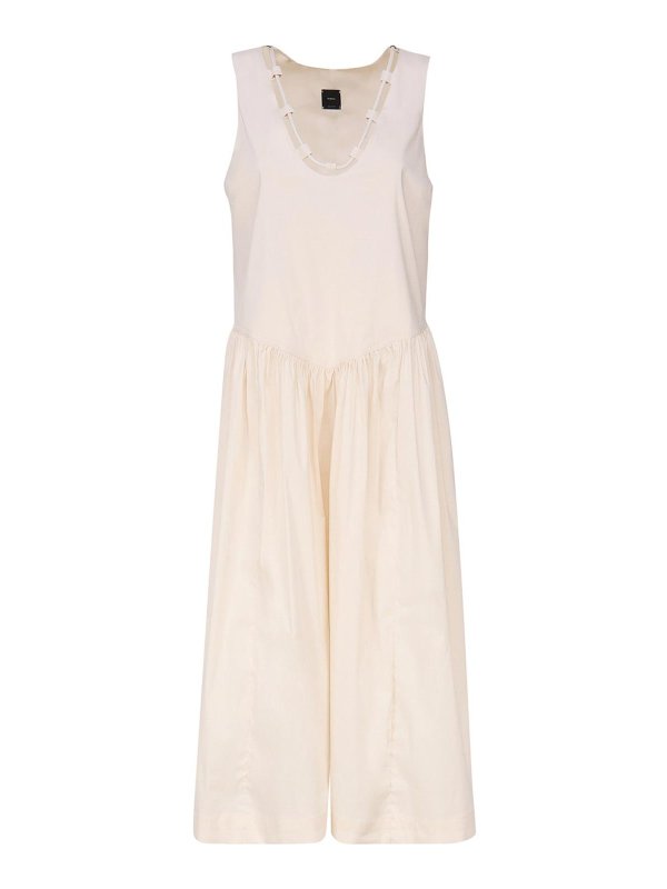 Pinko: Knielange Kleider - Knielanges Kleid - Beige