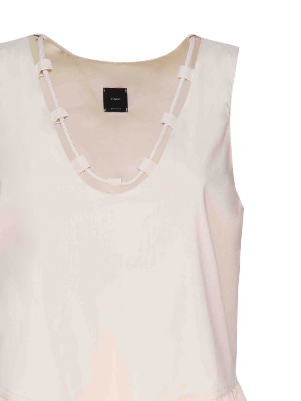 The Best Shops Pinko: Knielange Kleider - Knielanges Kleid - Beige