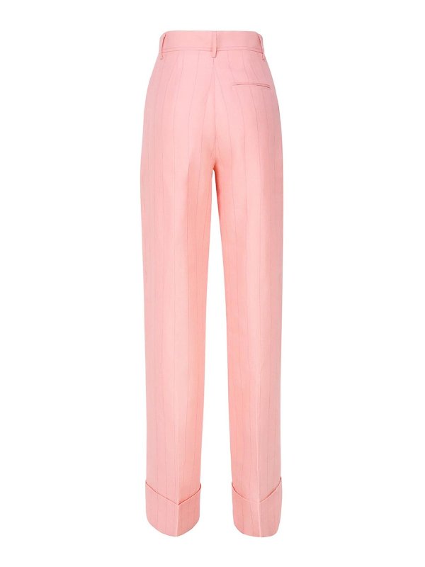 THE ANDAMANE: casual trousers online - Nathalie Trousers In Linen Blend