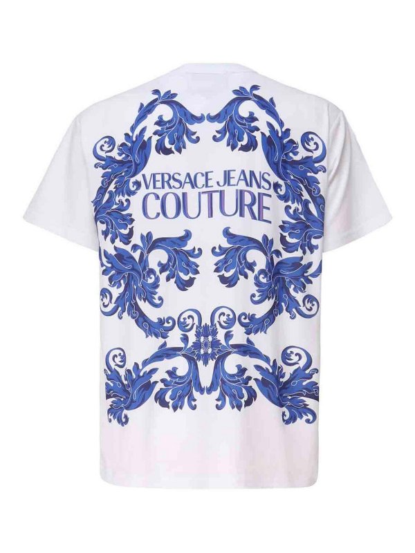 Versace Jeans Couture: t-shirts online - Baroque T-Shirt With Print