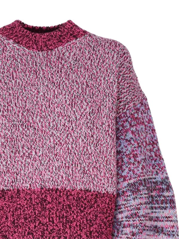 The Best Shops LOEWE: crew necks - Cropped Over Sweater In Wool