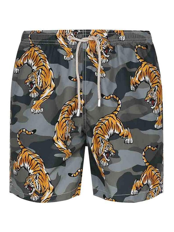 MC2 SAINT BARTH: Swim shorts & swimming trunks - Swimsuit Tigers In Nylon