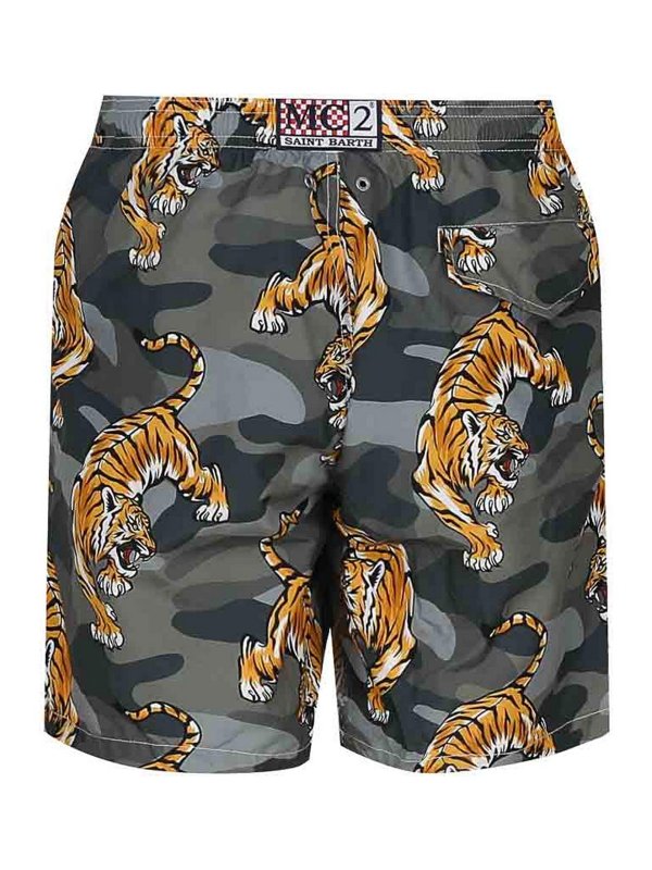 MC2 SAINT BARTH: Swim shorts & swimming trunks online - Swimsuit Tigers In Nylon