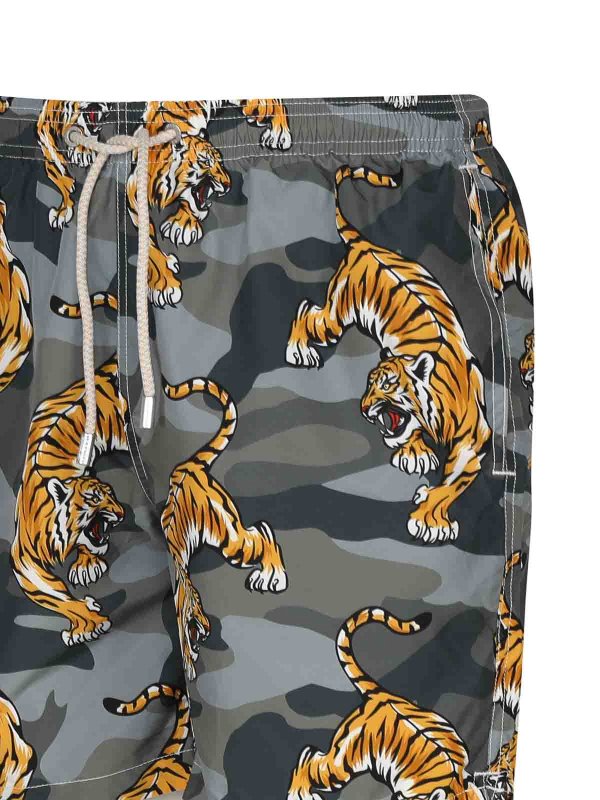 The Best Shops MC2 SAINT BARTH: Swim shorts & swimming trunks - Swimsuit Tigers In Nylon