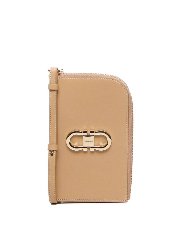 FERRAGAMO: Clutch - Pochette - Beige