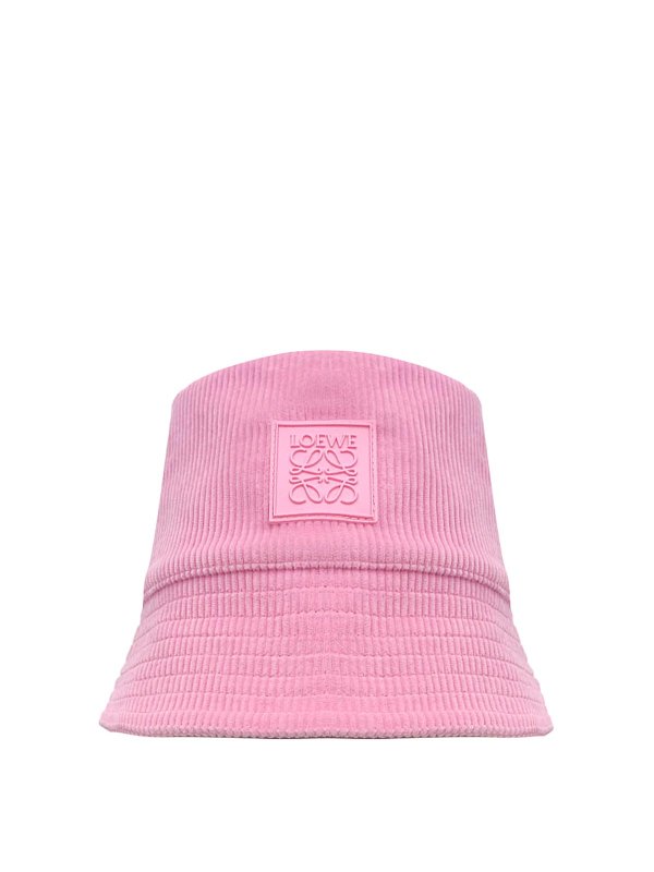 LOEWE: hats & caps - Corduroy Patch Bucket Hat