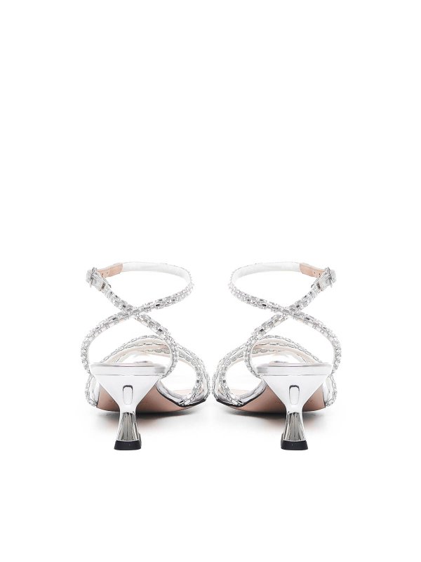 MARC ELLIS: sandals online - Silver Cufflink Sandals