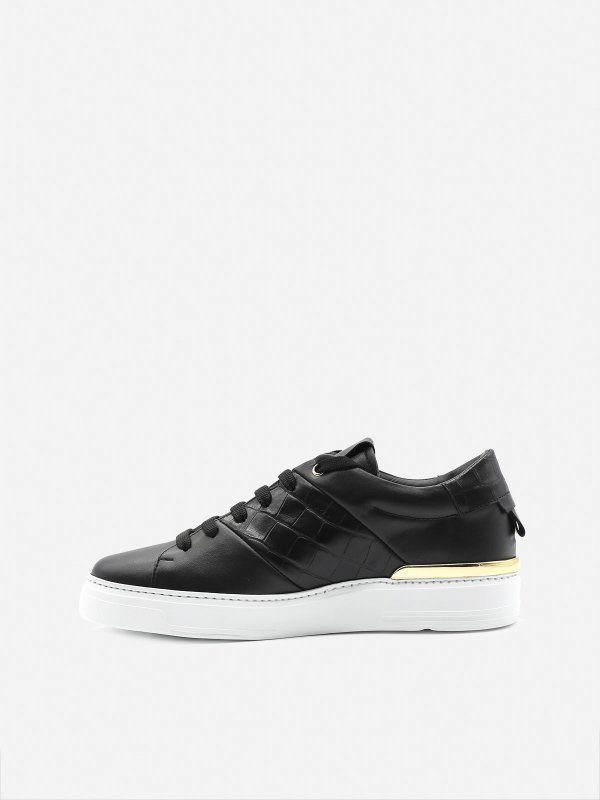 The Best Shops GIULIANO GALIANO: trainers - Leather Sneakers With Crocodile Effect