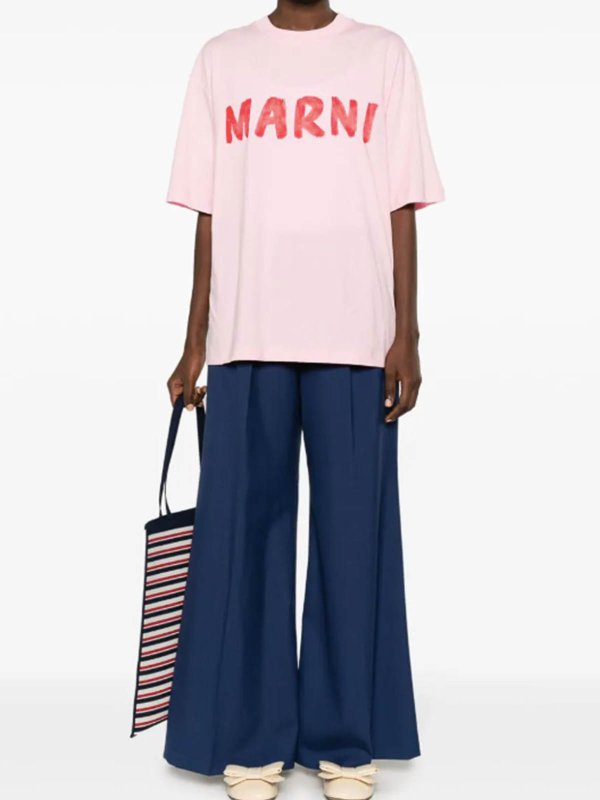 Marni: casual trousers online - Wide Leg Trousers