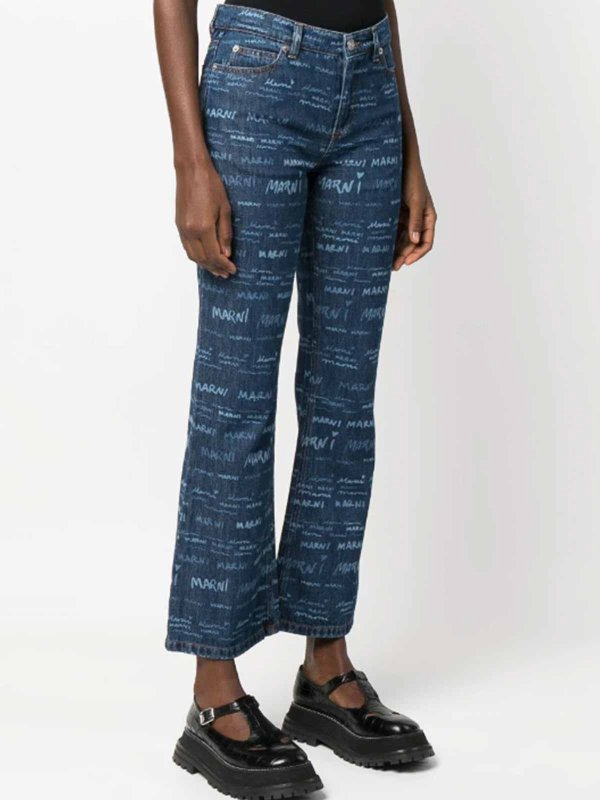 Marni: Bootcut online - Bootcut Jeans - Helles Jeansblau