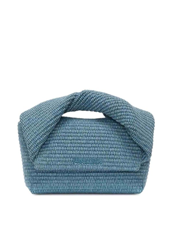J.W. ANDERSON: clutches - Raffia Twister Bag