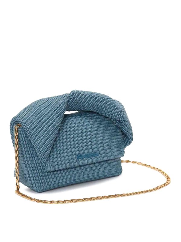 J.W. ANDERSON: clutches online - Twister Midi Raffia Bag