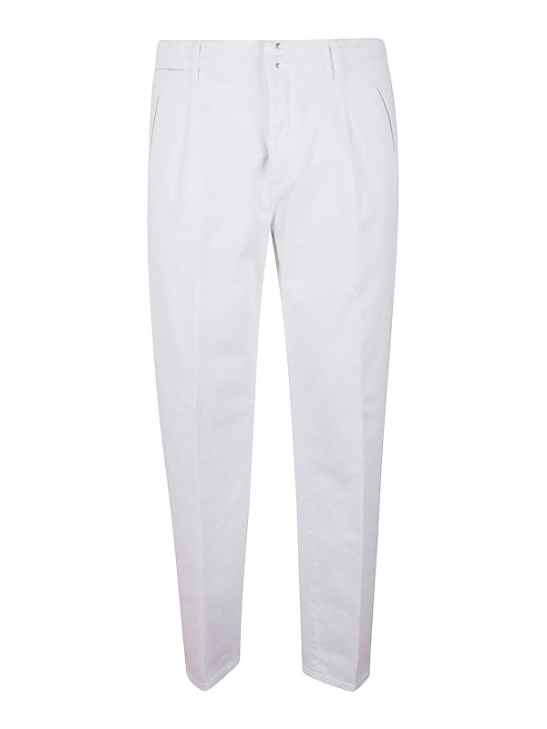 INCOTEX BLUE DIVISION: Pantalons casual - Pantalons Décontractés - Blanc