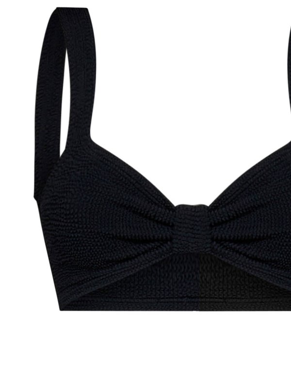 The Best Shops HUNZA G: bikinis - Black Bikini in Crinkle Fabric