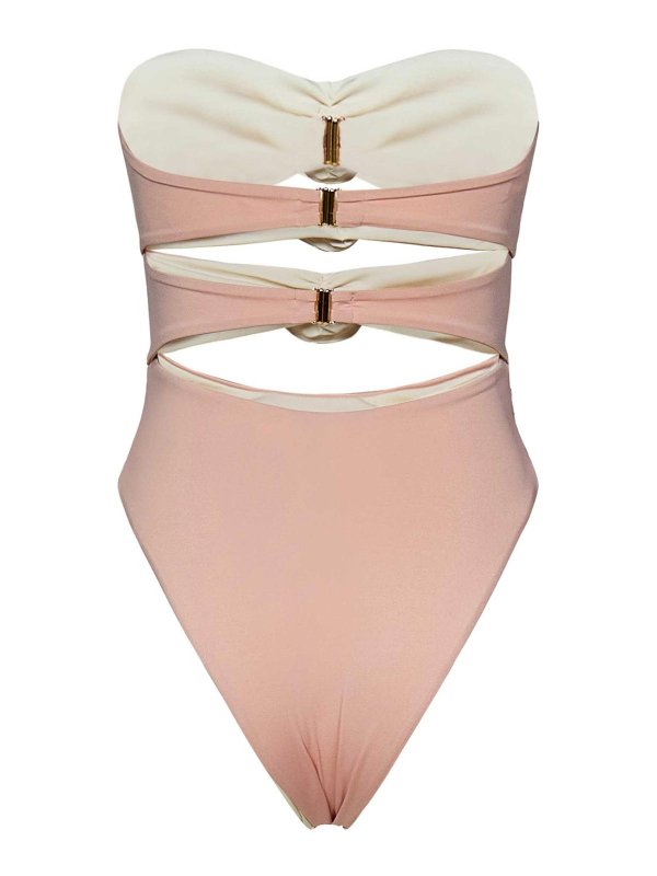 LA REVECHE: one-piece online - Rose Lycra Bandeau Swimsuit