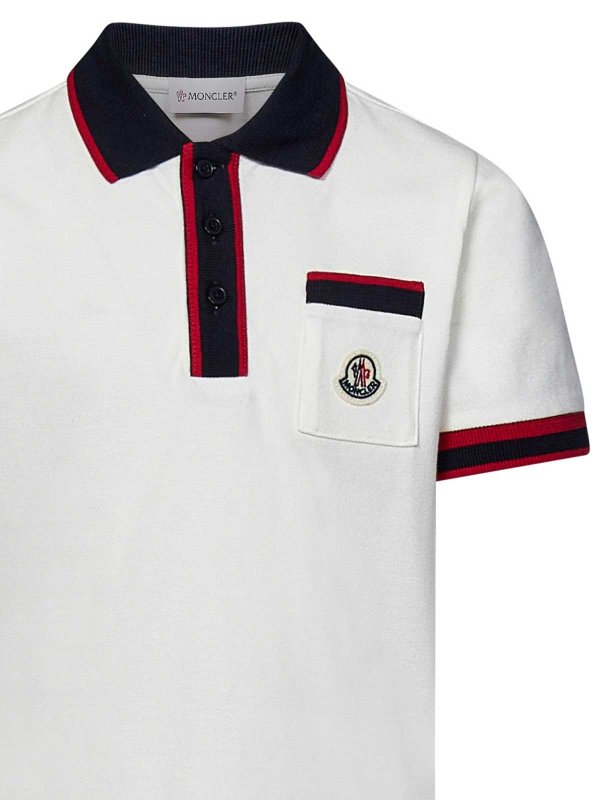The Best Shops MONCLER JR: ポロシャツ - ポロシャツ - 白