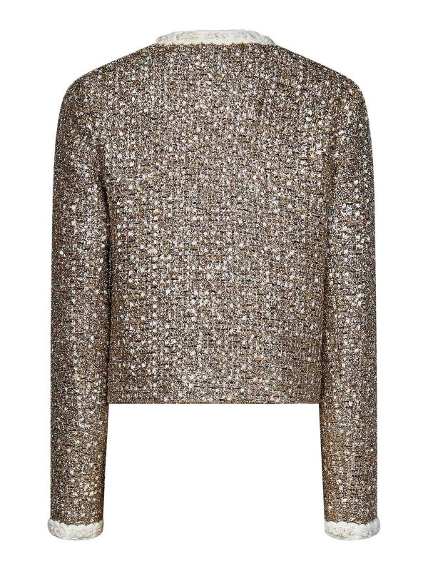 The Best Shops Giambattista Valli: giacche blazer - Blazer Corto In Tweed Lurex Oro