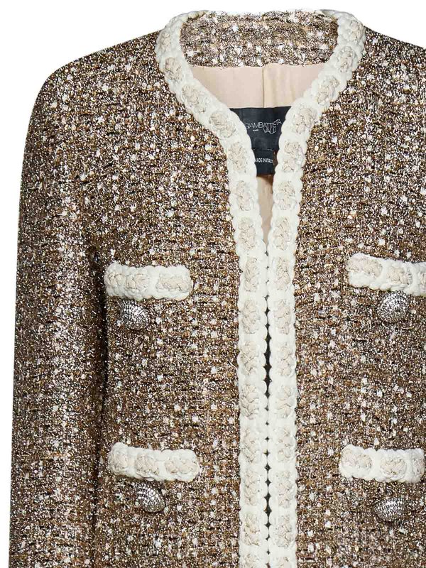 Blazer Corto In Tweed Lurex Oro shop online: Giambattista Valli