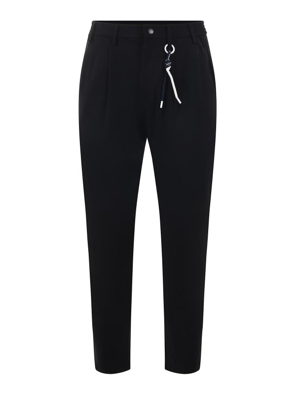 PEOPLE OF SHIBUYA: カジュアルトラウザー - カジュアルパンツ - 黒