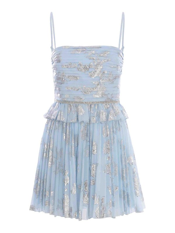 Self Portrait: Vestidos de cóctel - Vestido Corto - Azul Claro