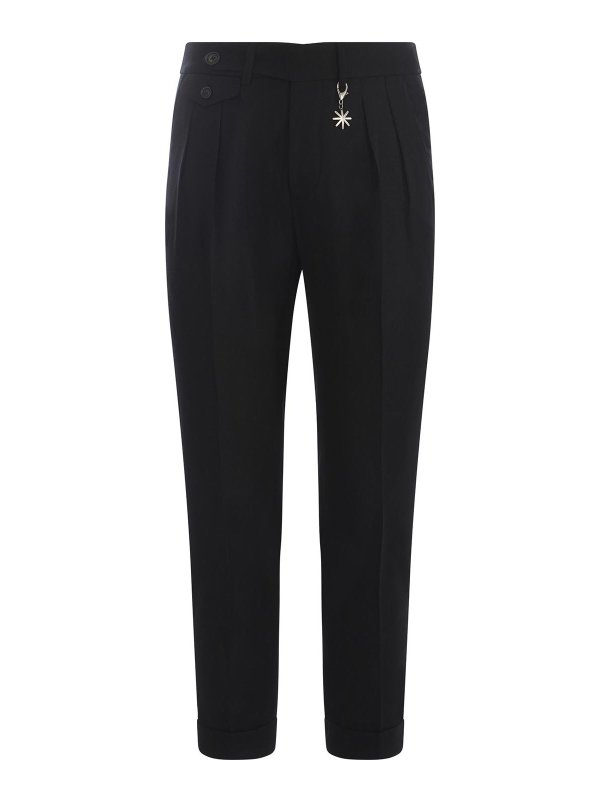 MANUEL RITZ : casual trousers - Trousers In Virgin Wool