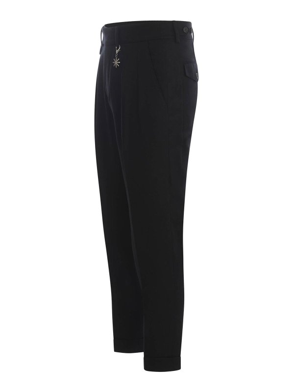 MANUEL RITZ : casual trousers online - Trousers In Virgin Wool