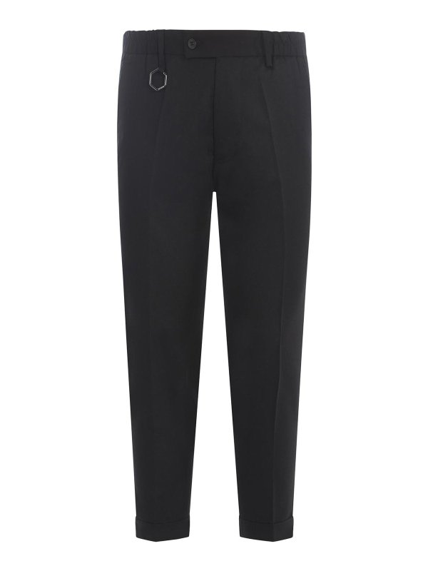 YES LONDON: casual trousers - Trousers In Wool Blend