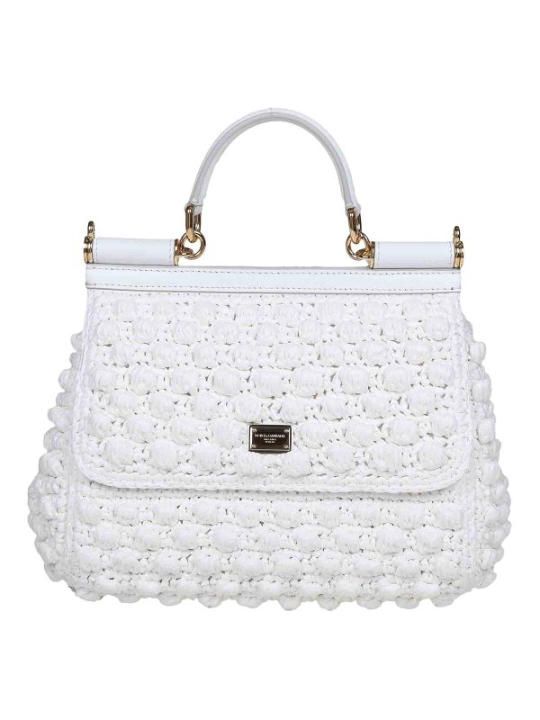 DOLCE & GABBANA: Handtaschen - Shopper - Weiß