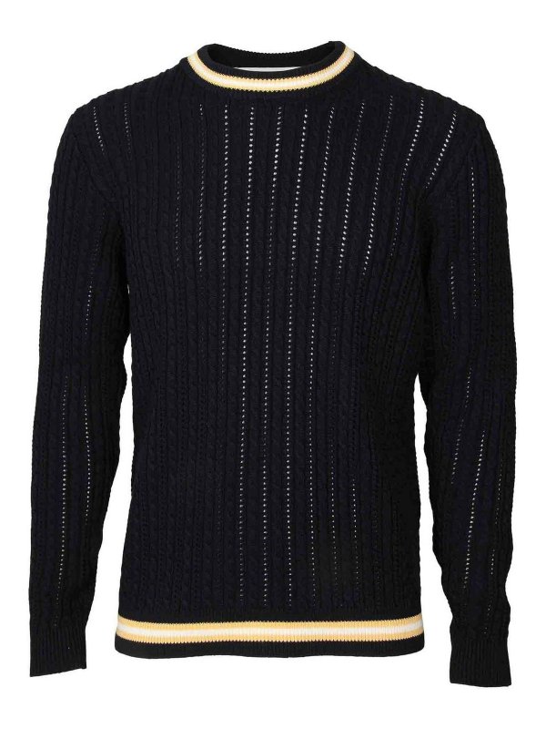 GOLDEN GOOSE: クルーネック - クルーネック - ブルー