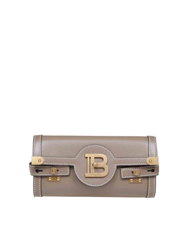 Balmain: Clutches - Clutch - Taupe