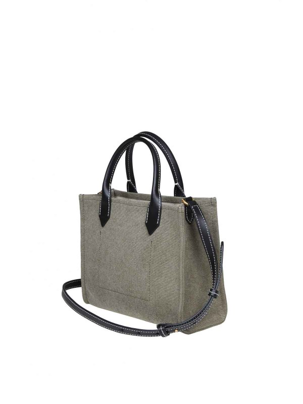 The Best Shops Balmain: totes bags - Shopper Small B-Army In Canvas Con Logo