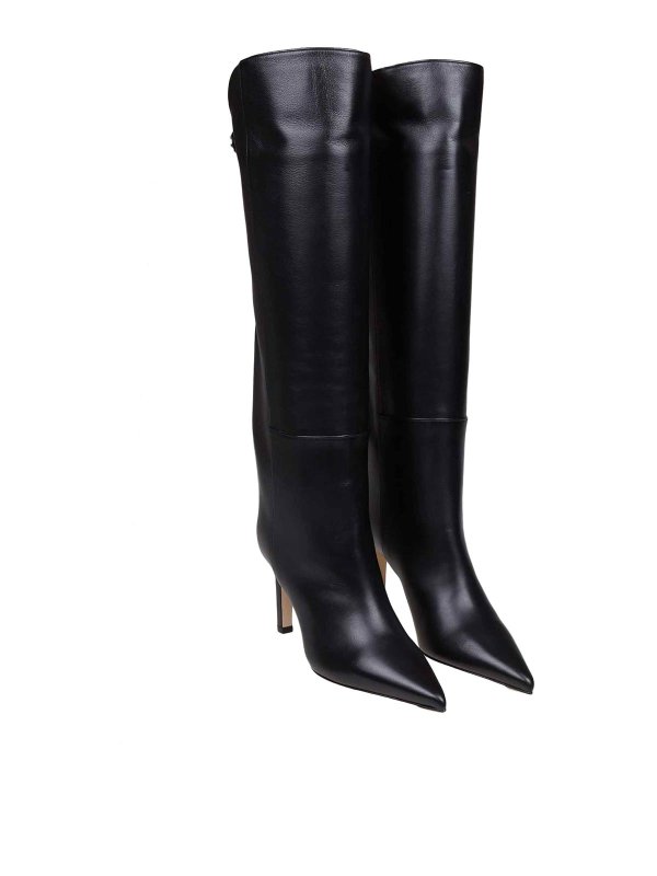 JIMMY CHOO: stivali online - Stivale Alizze Ks 85 In Pelle Colore Nero