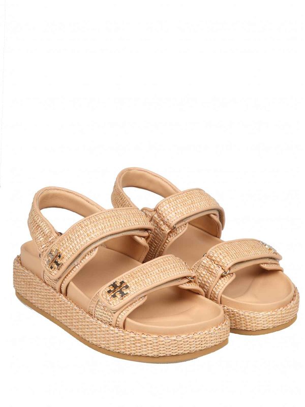 TORY BURCH: sandals online - Kira Sport Sandal In Natural Color Raffia