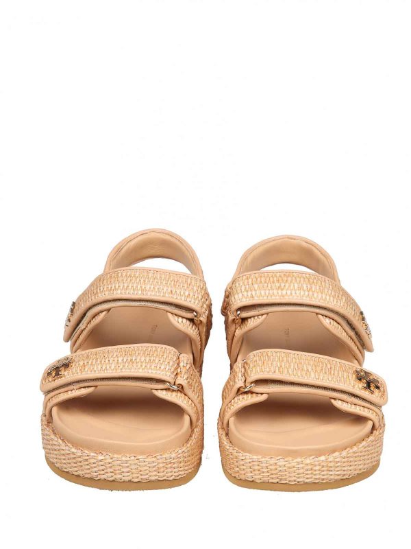 【Tory Burch】Raffia Kira Sandals ベージュ Kira raffia sandals in beige - Tory Burch | Mytheresa