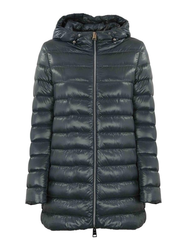 HERNO: padded jackets - Long Quilted Down Jacket