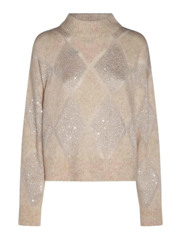 BRUNELLO CUCINELLI: クルーネック - クルーネック - ベージュ