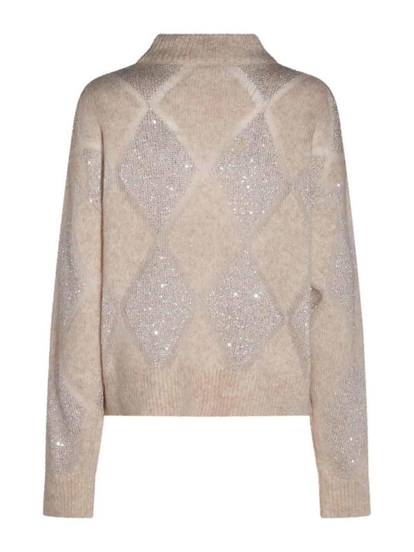 BRUNELLO CUCINELLI: クルーネック online - クルーネック - ベージュ